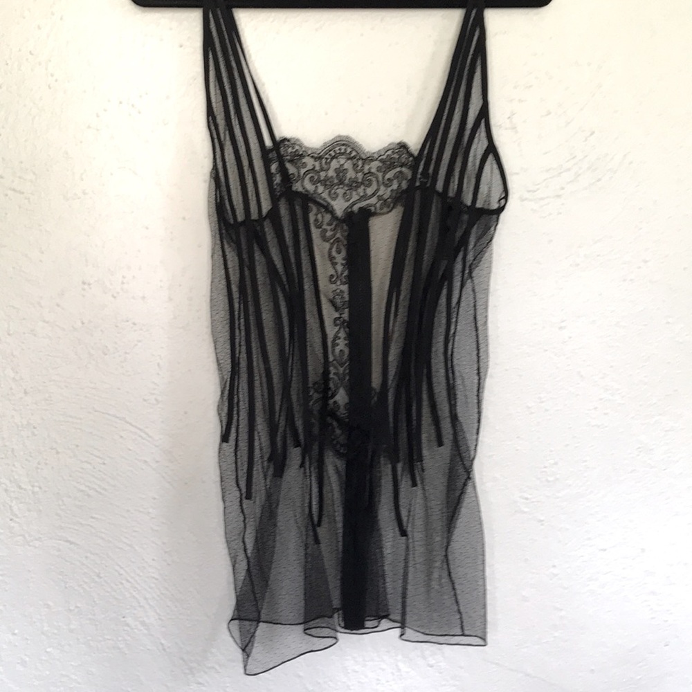 La Perla sheer, black, teddie.